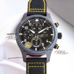 TW Factory Replica IWC Pilot’s Royal Maces Chronograph Watch Black Ceramic Case